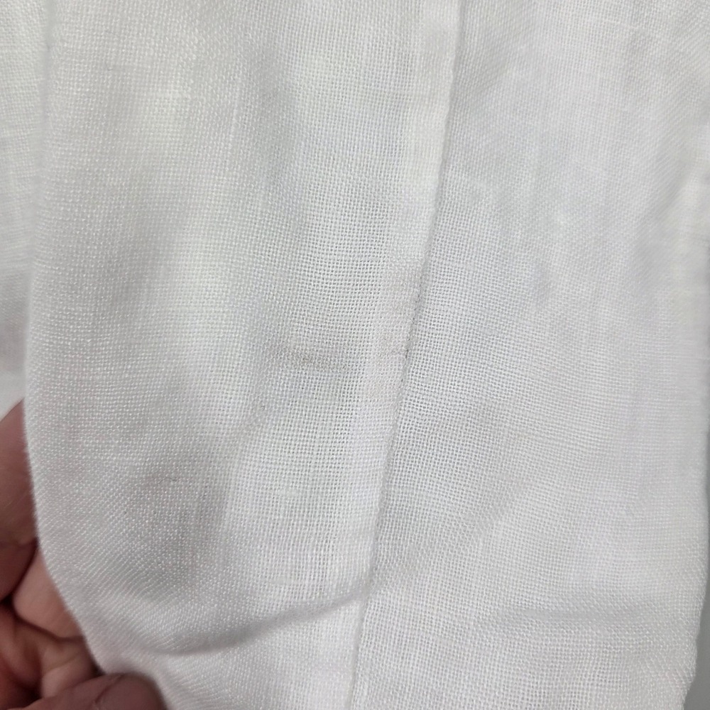 Francesca Bettini Linen Top Womens Small Made In Italy White Lagenlook Neutral - Picture 4 of 7